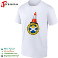 Tartan Army Sunshine Appeal Scotland Football Fans Traffic Cone Emblem shirt