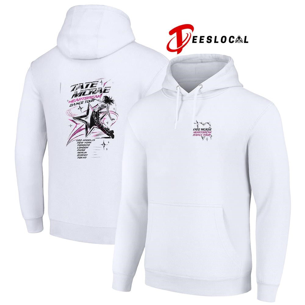 Tate McRae Heartbreak Dance tour cities graphic shirt