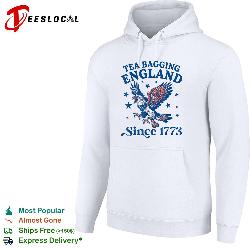 Tea bagging England since 1773 bald eagle stars shirt
