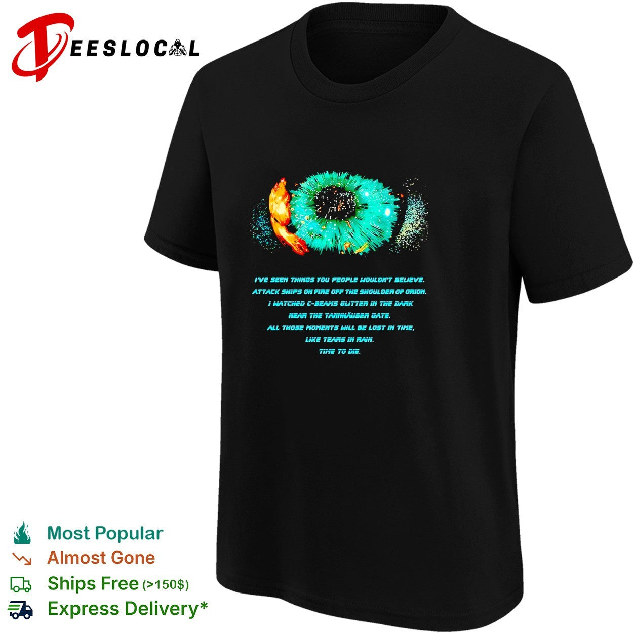 Tears in rain Blade Runner I’ve seen things you people wouldn’t believe time to die shirt