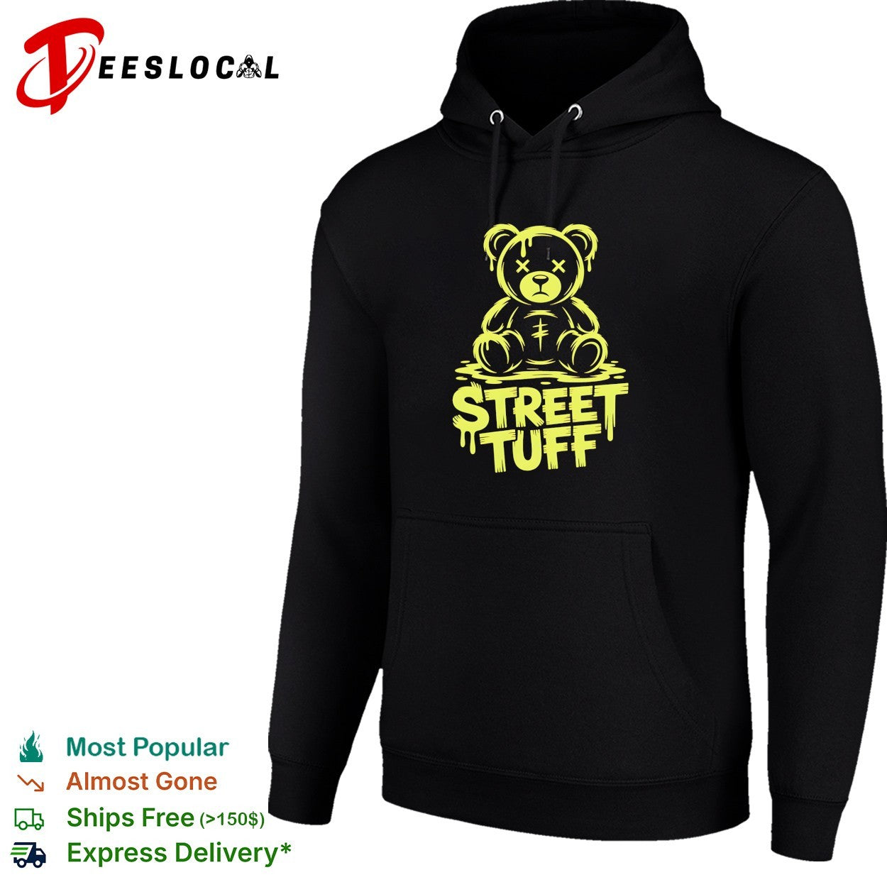 Teddy bear dripping street tuff graffiti shirt