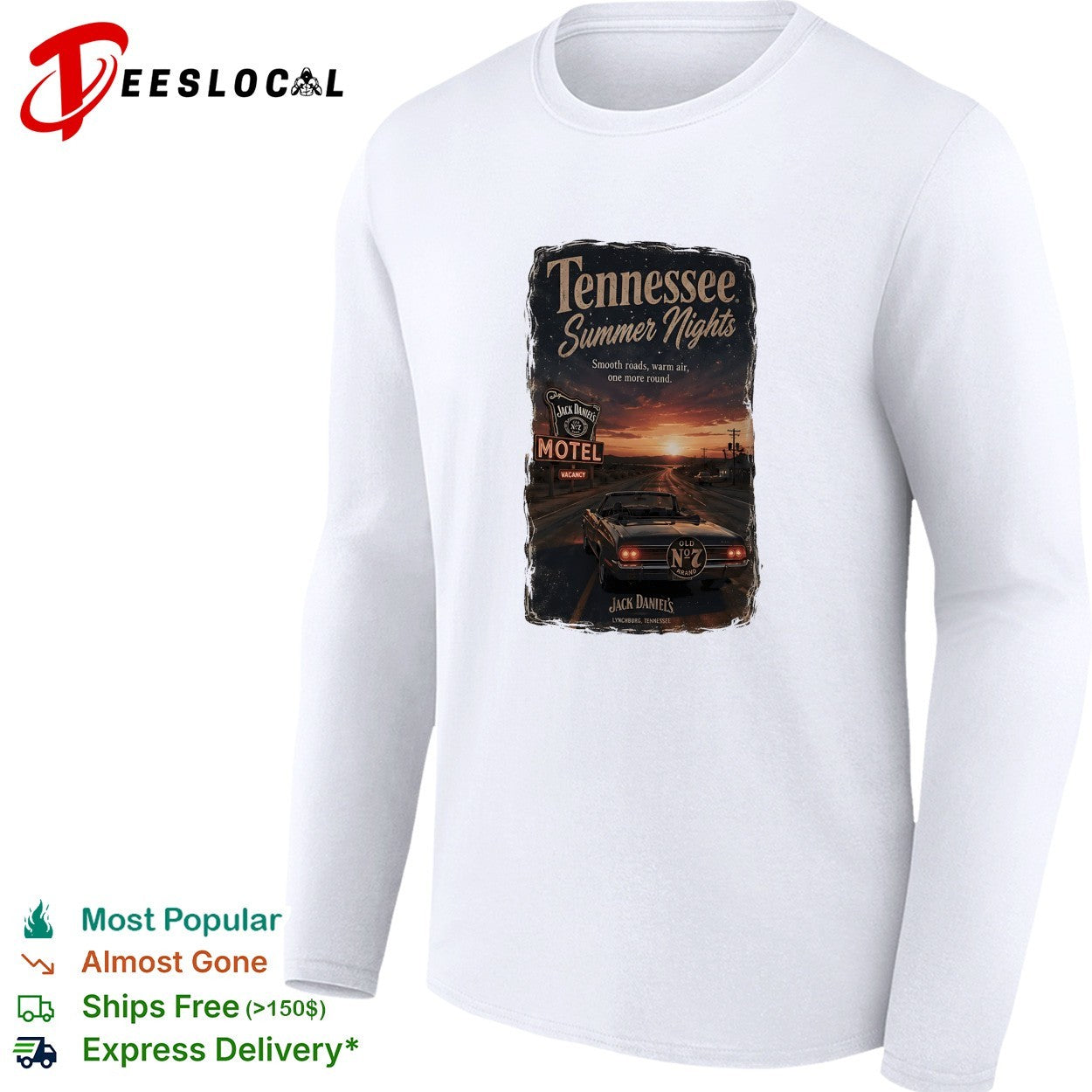 Tennessee summer nights Jack Daniel’s Motel smooth roads warm air shirt