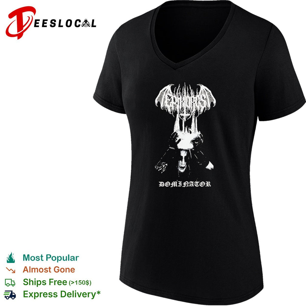 Tephroast Dominator black metal corpse paint skull crown shirt