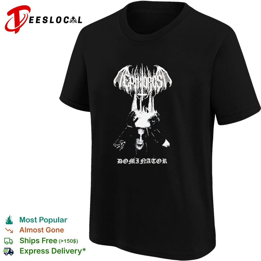 Tephroast Dominator black metal corpse paint skull crown shirt