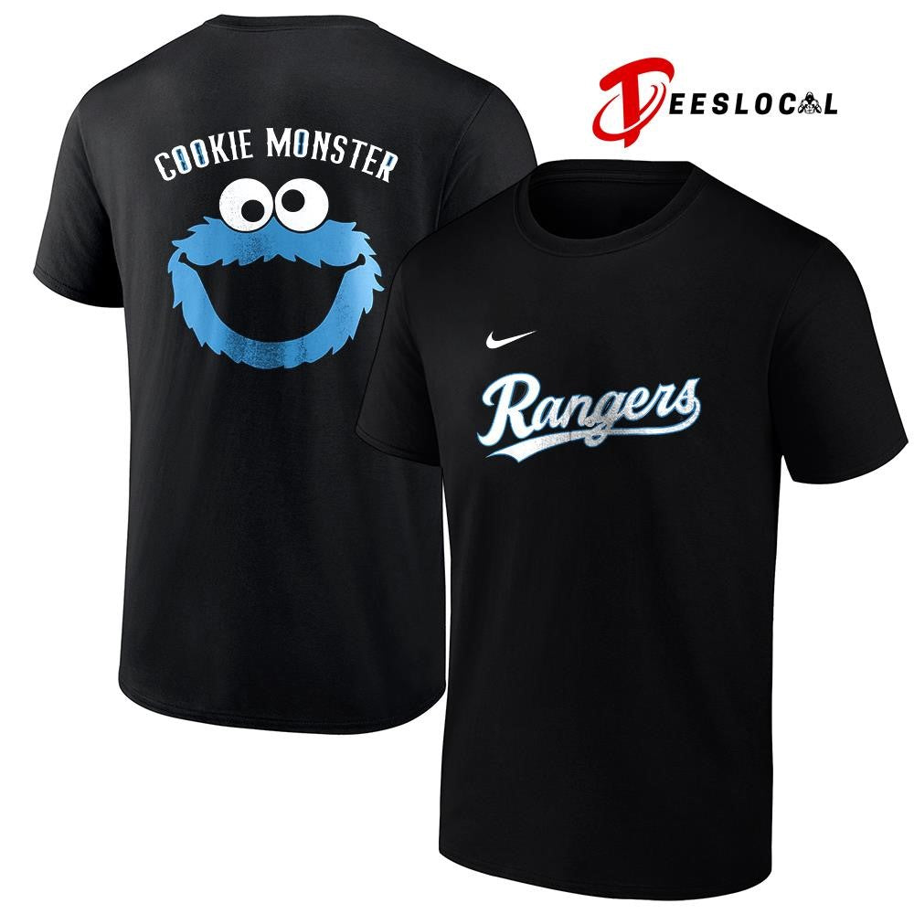 Texas Rangers X Cookie Monster logo shirt