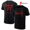 Texas Rangers x Stray Kids Bangchan all around the world Dominate world tour name and number shirt
