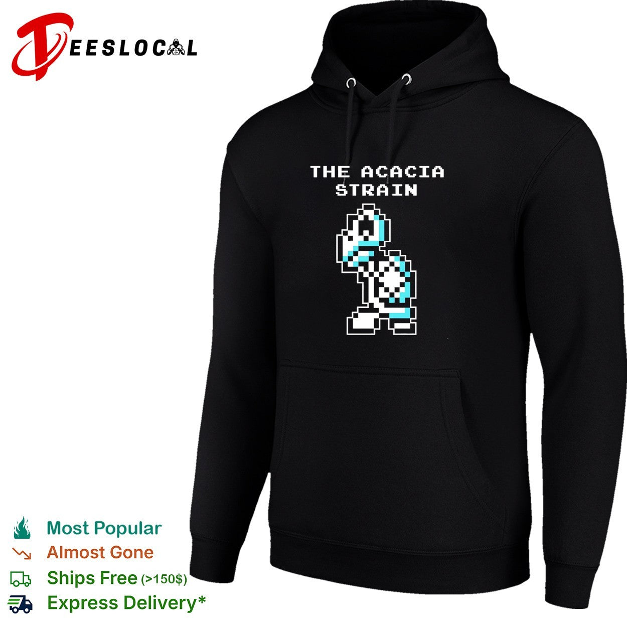 The Acacia Strain 8 bit pixel art robot shirt
