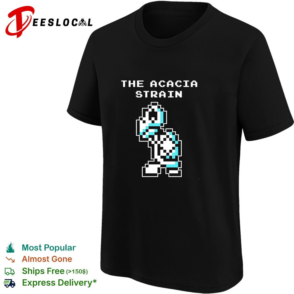 The Acacia Strain 8 bit pixel art robot shirt