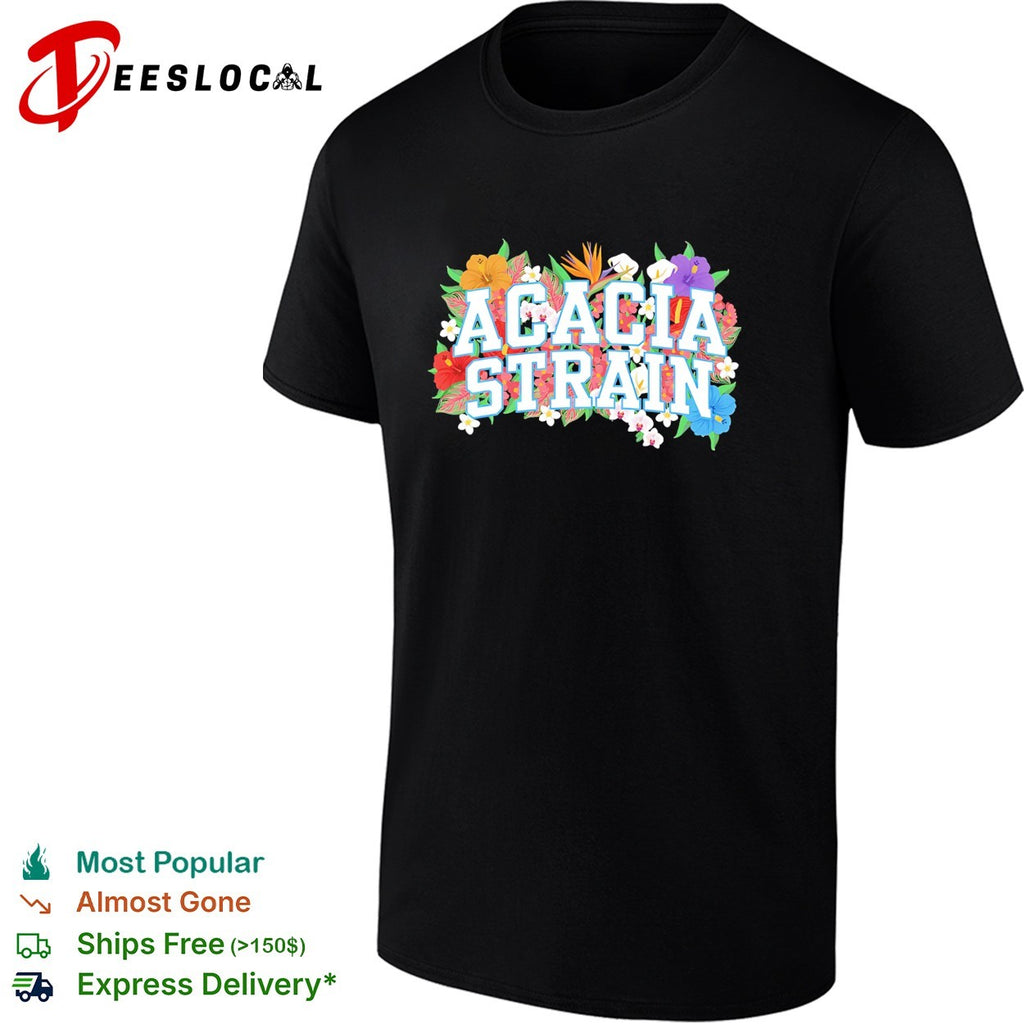The Acacia Strain tropical flowers logo shirt