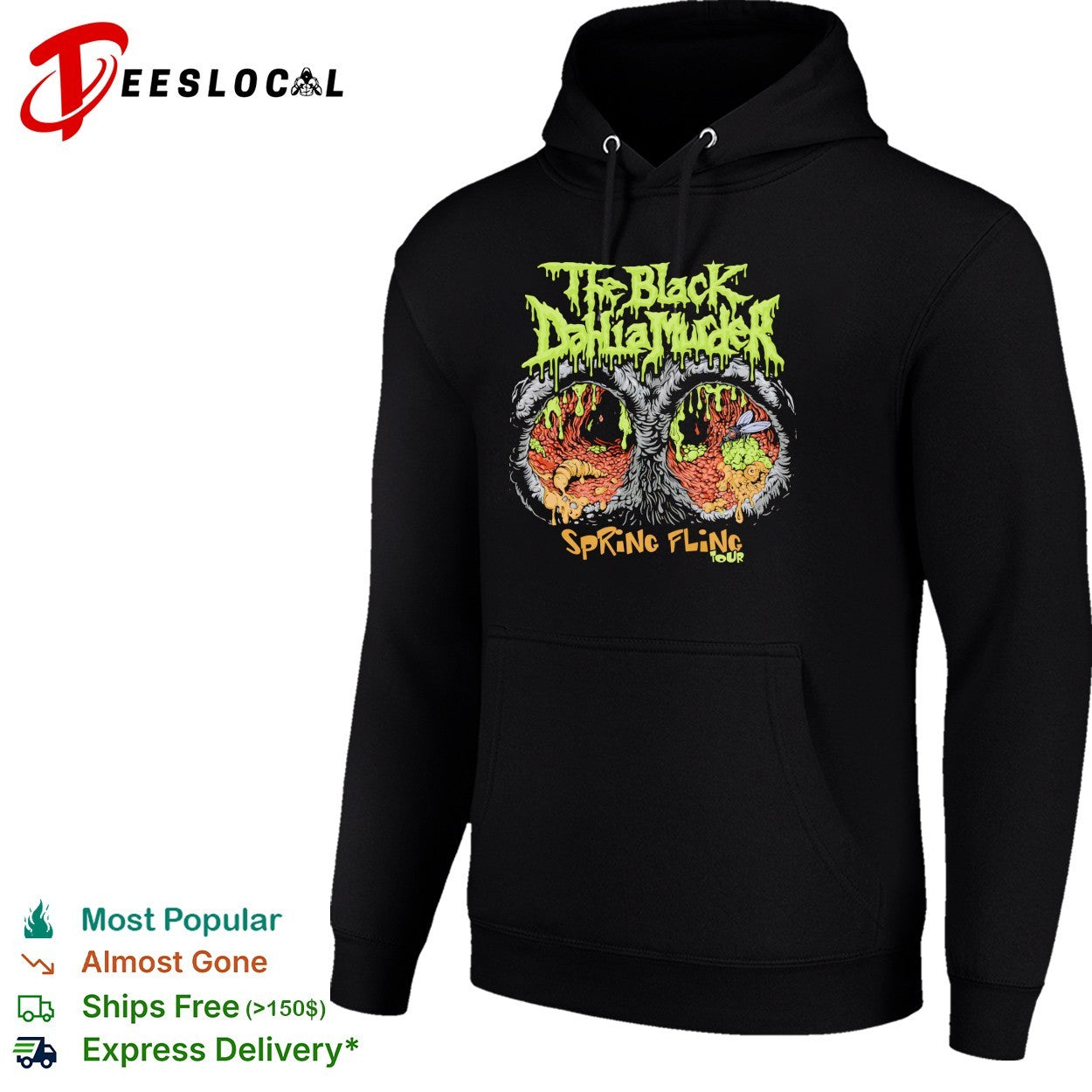 The Black Dahlia Murder Spring Fling Tour melting eye monster shirt