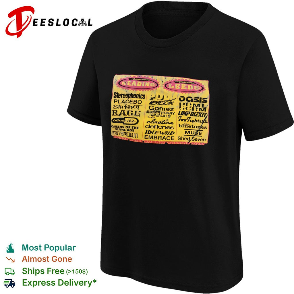 The Carling Weekend Reading Leeds August bank holiday weekend 2000 lineup shirt