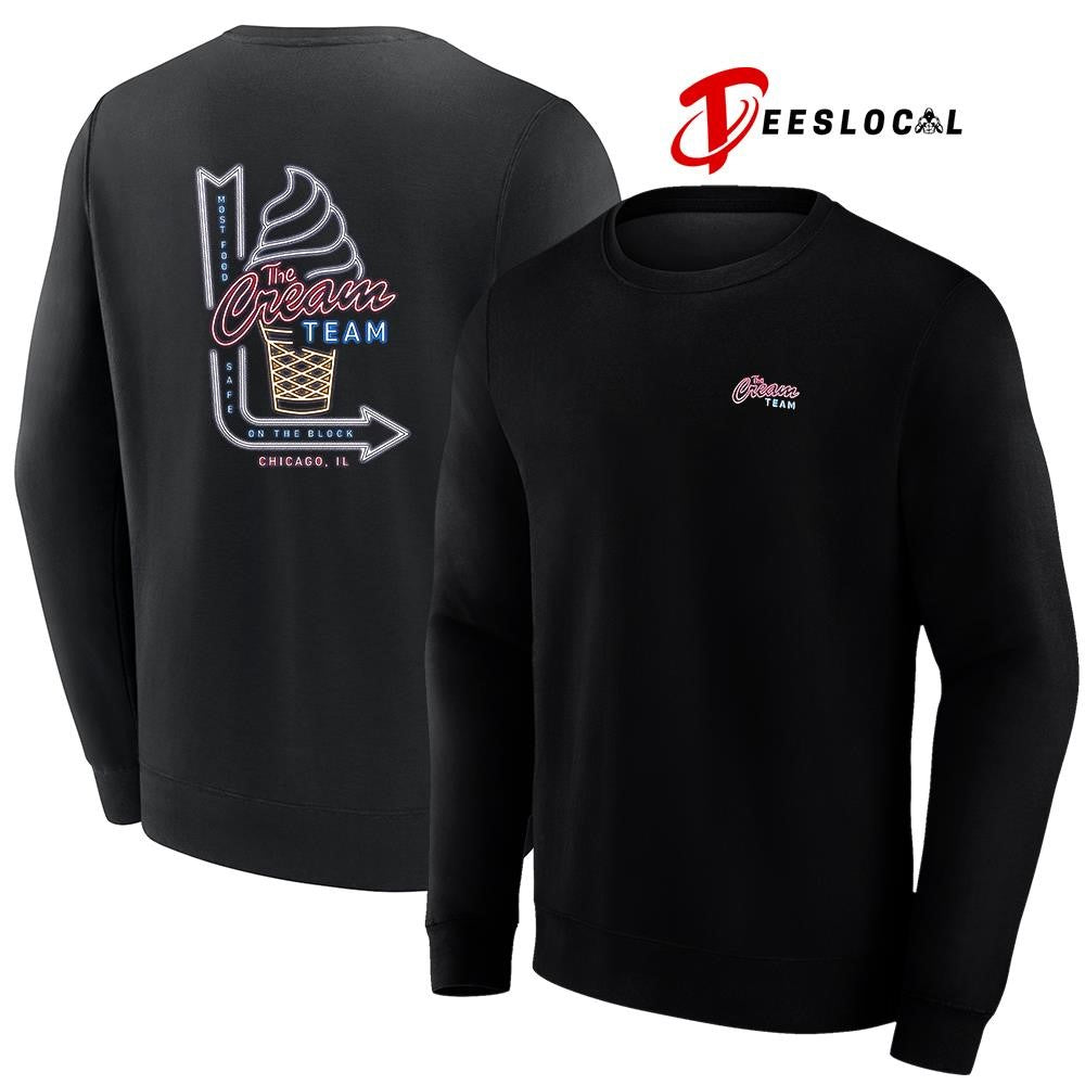 The Cream team most food safe on the block neon graphic shirt