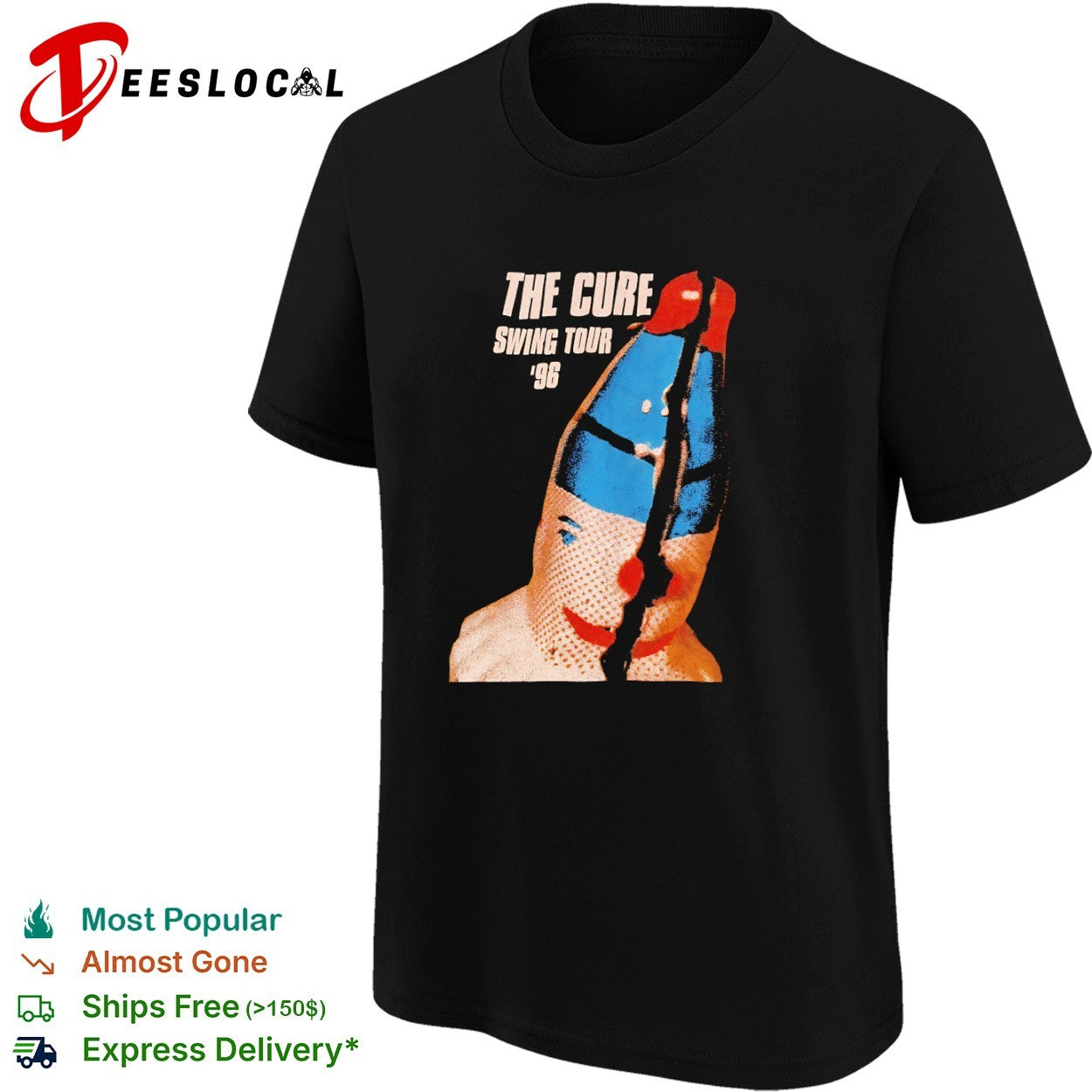 The Cure Swing Tour 96 Clown Faceshirt