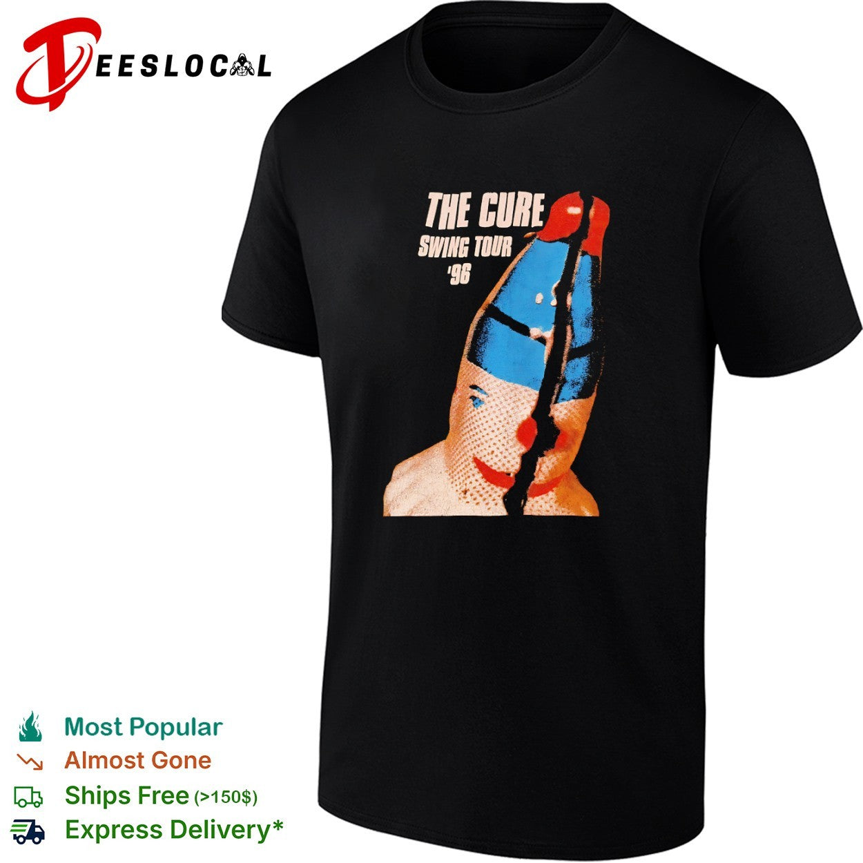 The Cure Swing Tour 96 Clown Faceshirt