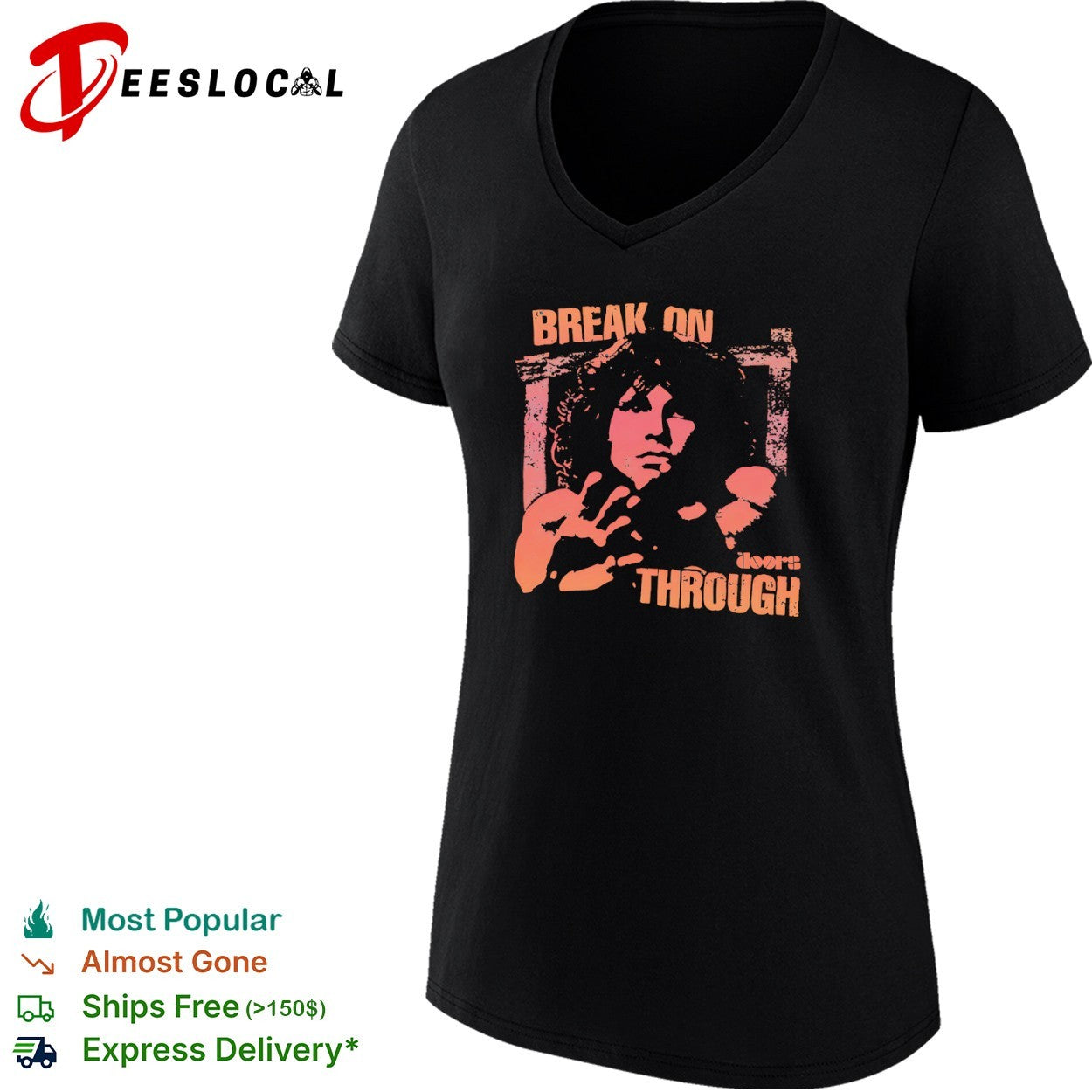 The Doors break on through portrait shirt
