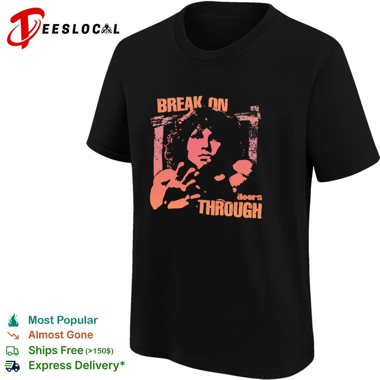 The Doors break on through portrait shirt