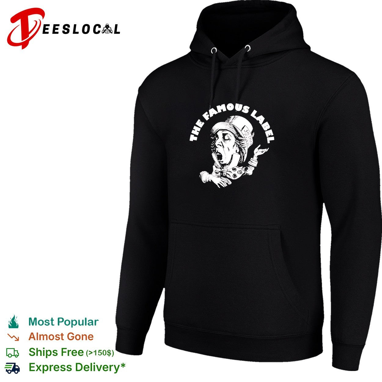 The Famous Label Mad Hatter screaming circle shirt