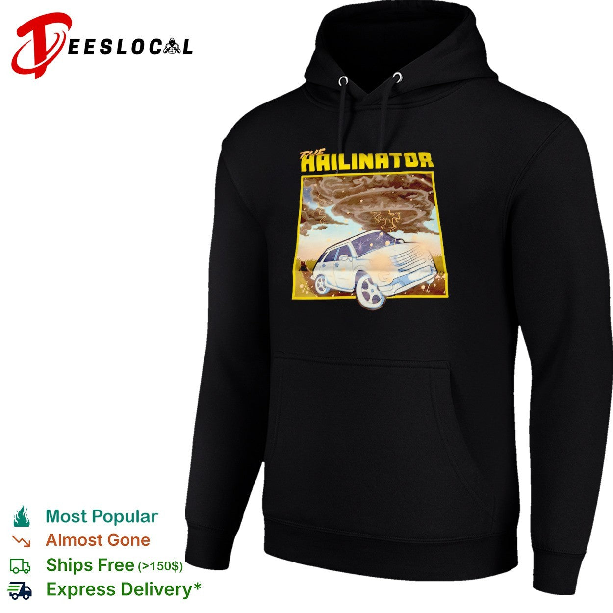 The Hailinator Car storm weather shirt