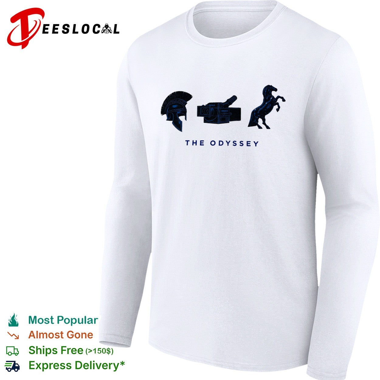 The Odyssey IMAX camera spartan helmet horse shirt