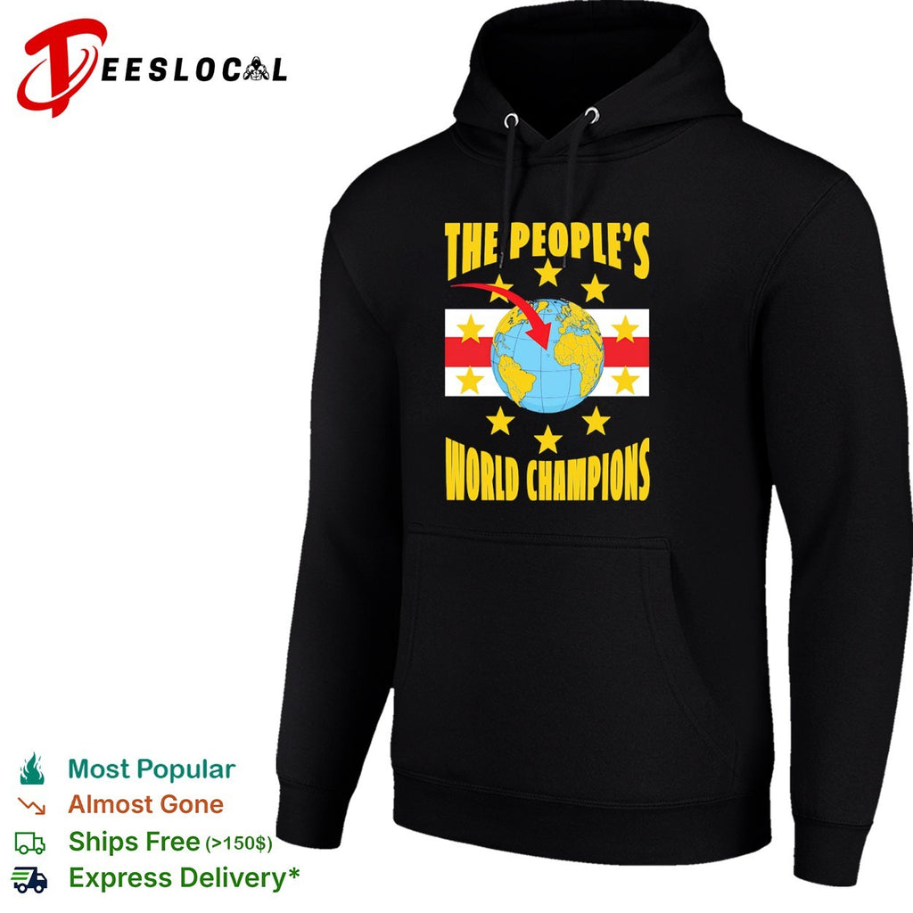 The People’s World Champions Canary Islands Flag Earth Globe Print Casual shirt