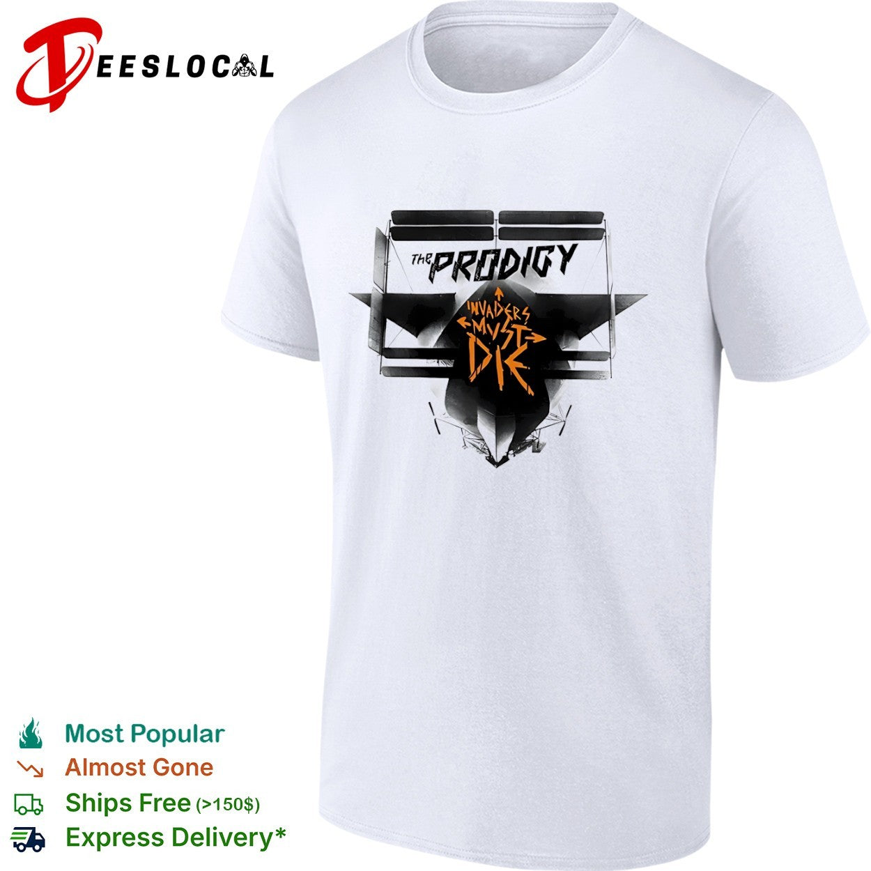 The Prodigy Invaders Must Die airship musical album shirt