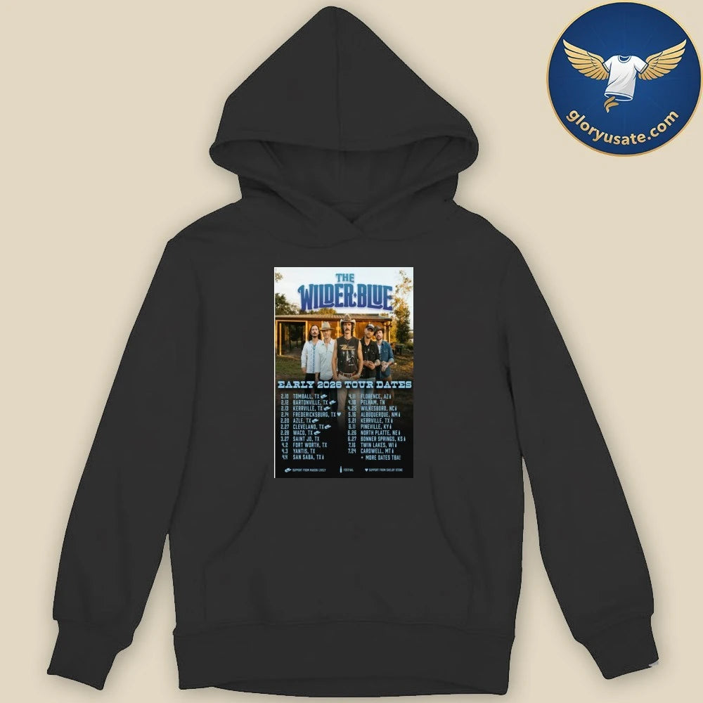 The Wilder Blue Early 2026 Tour Date Poster Shirt