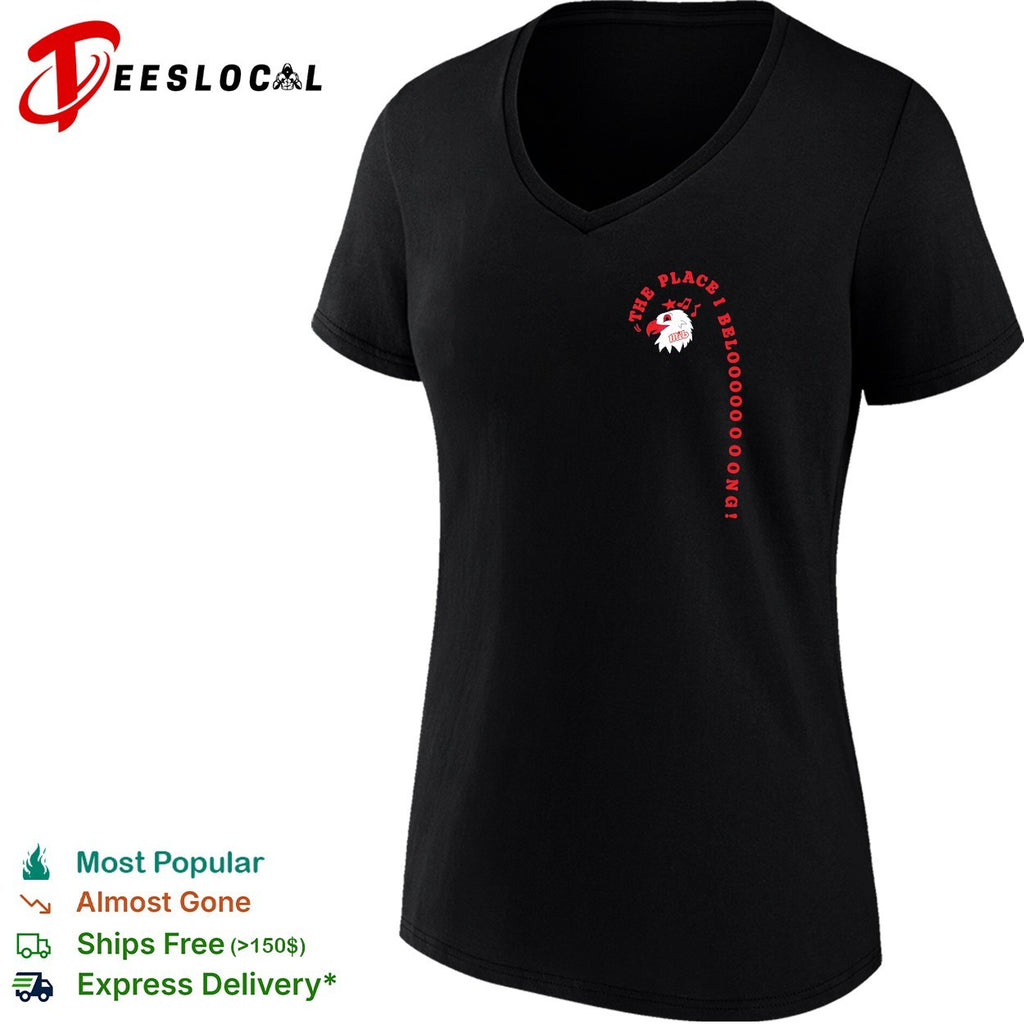 The place I beloooooooong bald eagle shirt