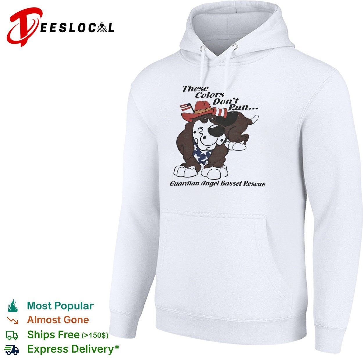 These Colors Dont Run Guardian Angel Basset Rescue Patriotic Dog Breed shirt