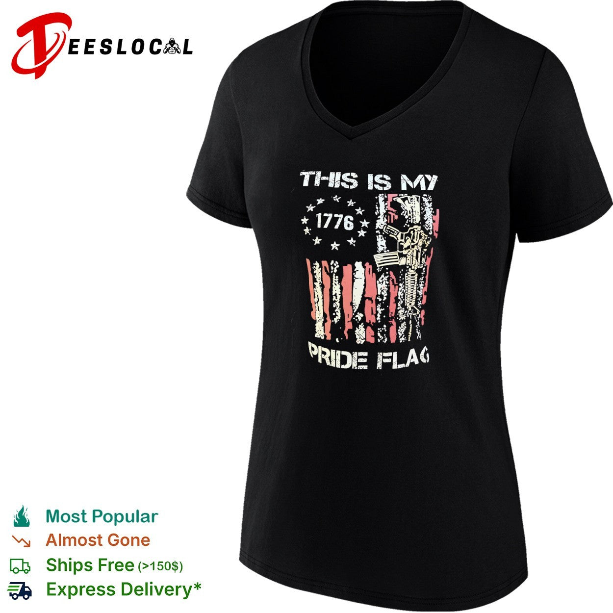 This Is My Pride Flag 1776 American Flag Rifle Second Amendment Patriotism shirt