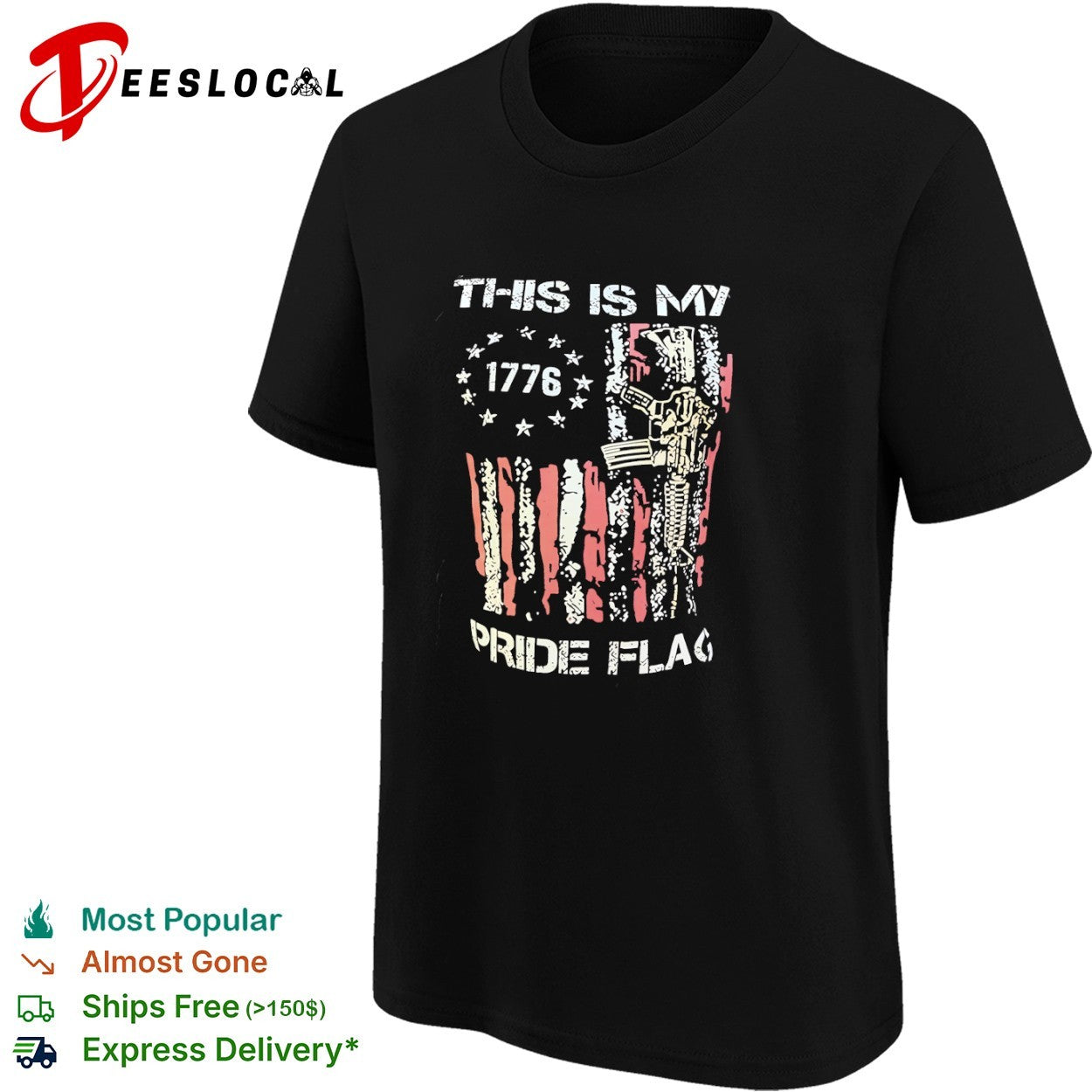 This Is My Pride Flag 1776 American Flag Rifle Second Amendment Patriotism shirt