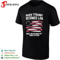 Thomas Jefferson rifle flag when tyranny becomes law rebellion becomes duty shirt