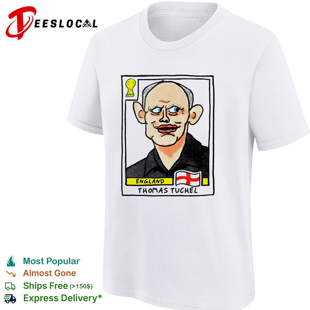 Thomas Tuchel England soccer manager caricature collectible card