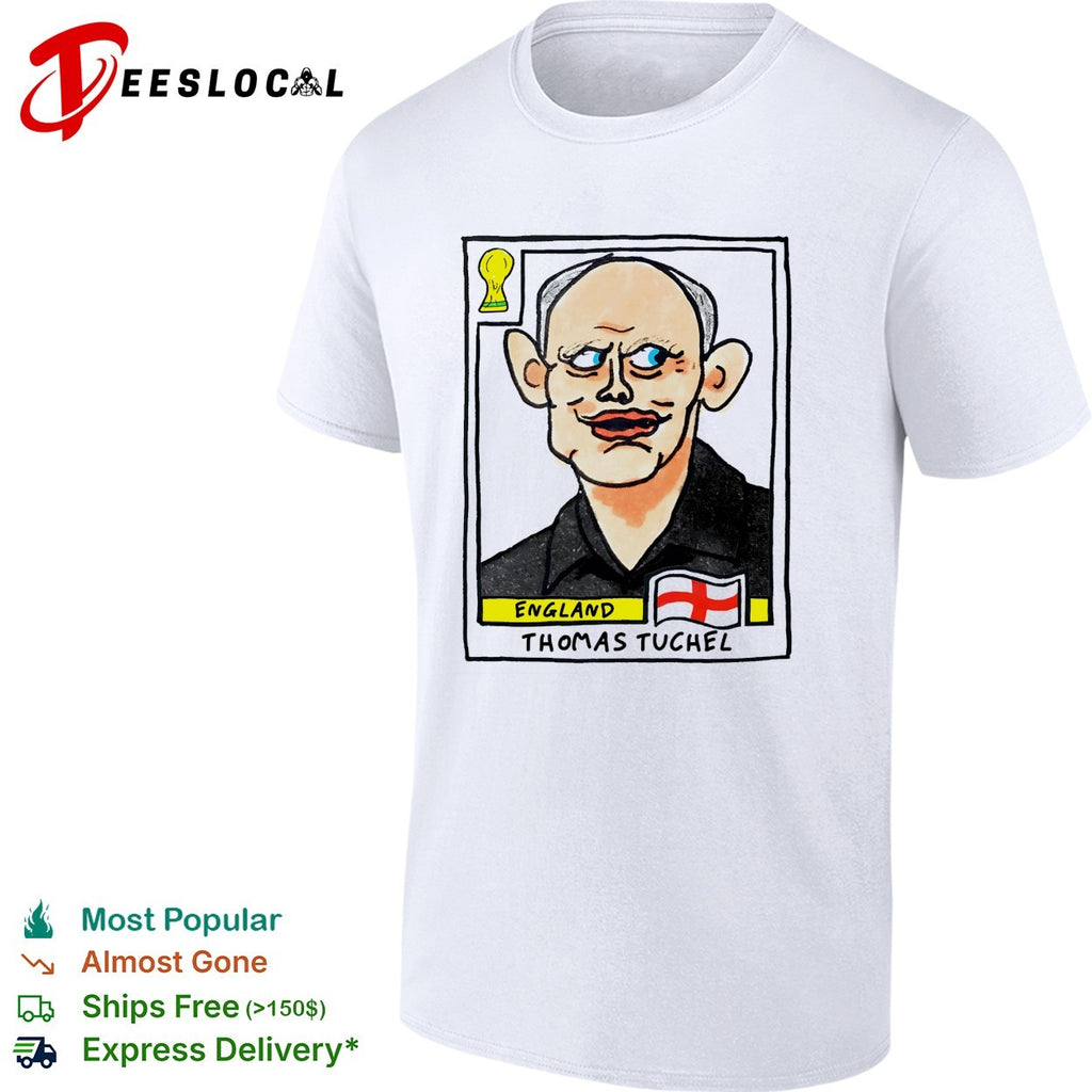 Thomas Tuchel England soccer manager caricature collectible card