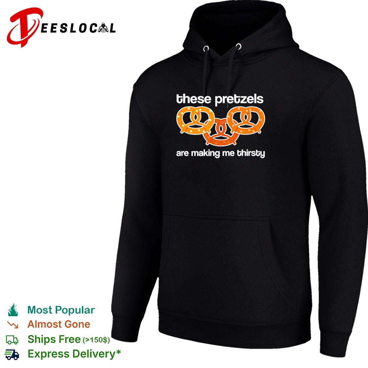 Three snacks these pretzels are making me thirsty shirt