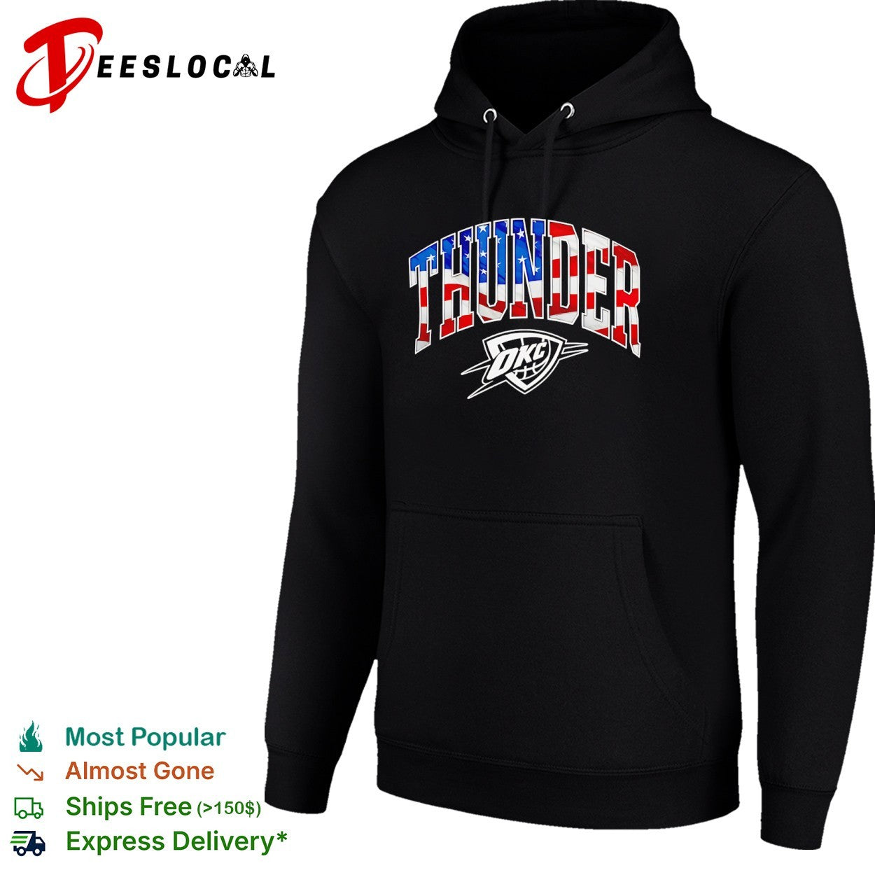 Thunder Oklahoma City Thunder NBA Basketball American Flag shirt