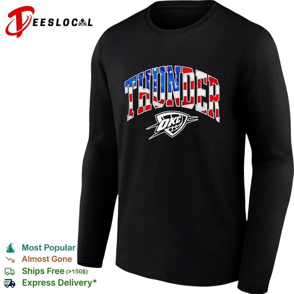 Thunder Oklahoma City Thunder NBA Basketball American Flag shirt