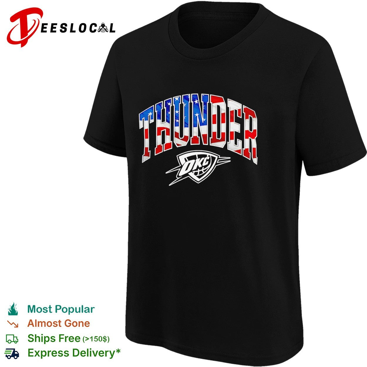 Thunder Oklahoma City Thunder NBA Basketball American Flag shirt