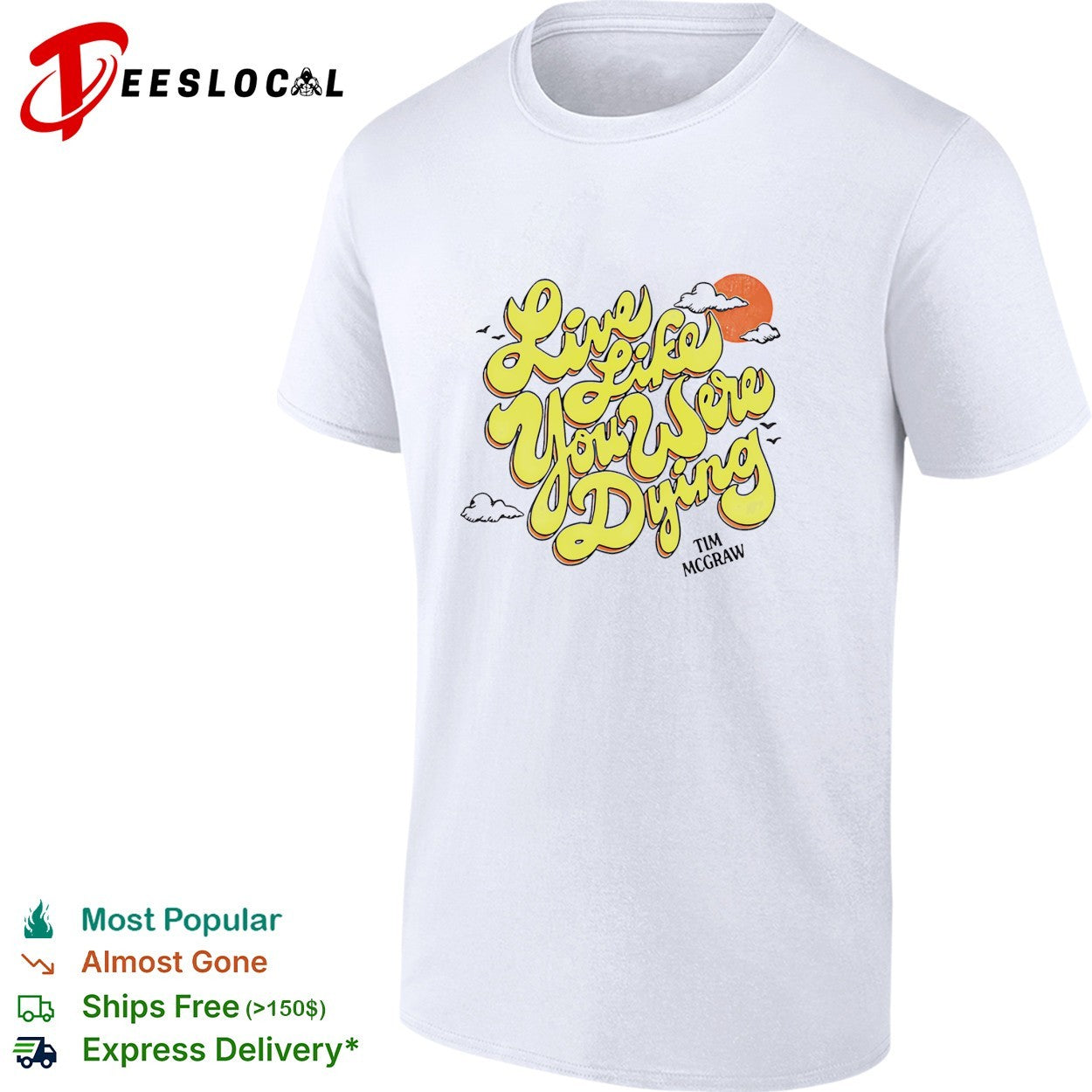 Tim McGraw live like you were dying vintage shirt