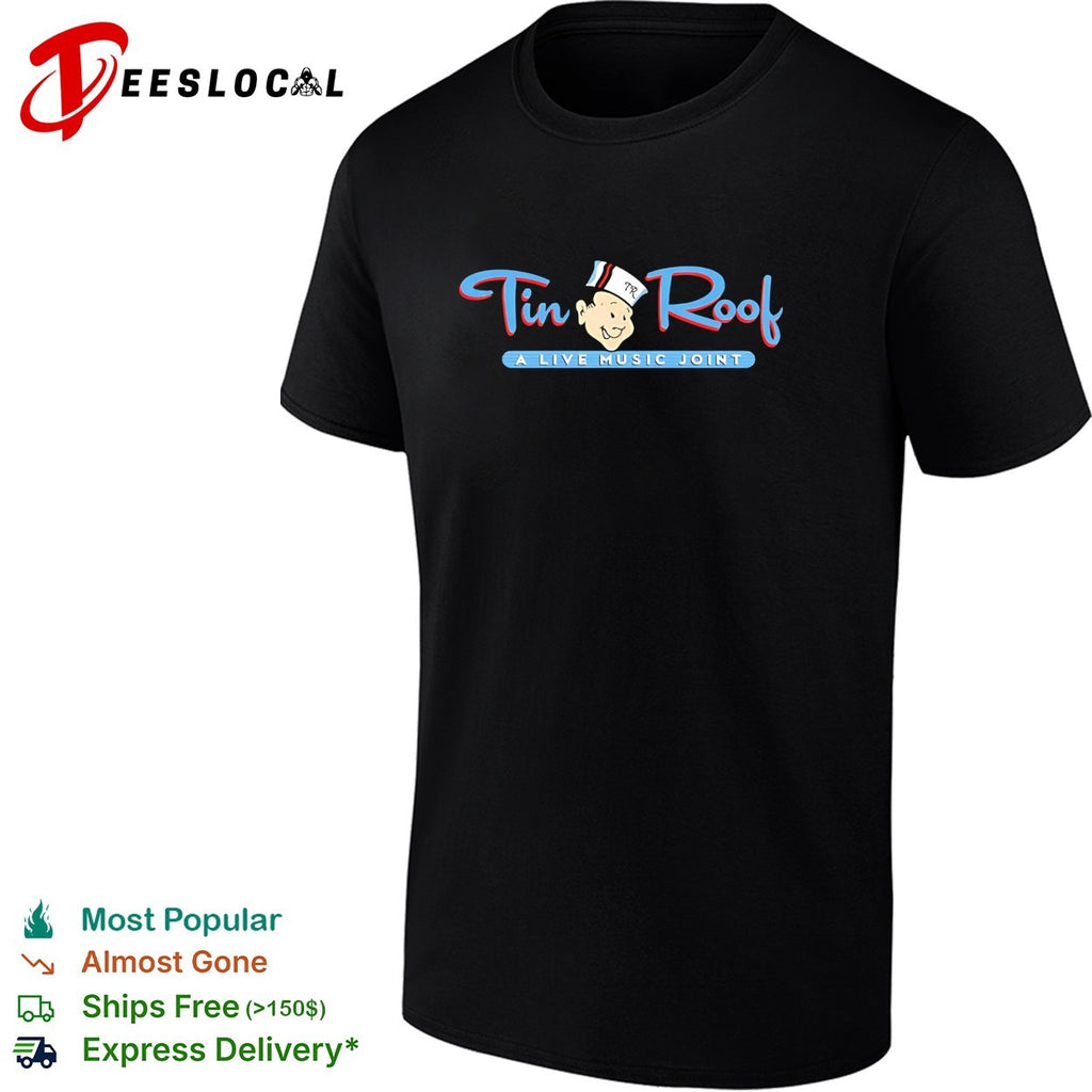 Tin Roof live music joint vintage logo bar shirt