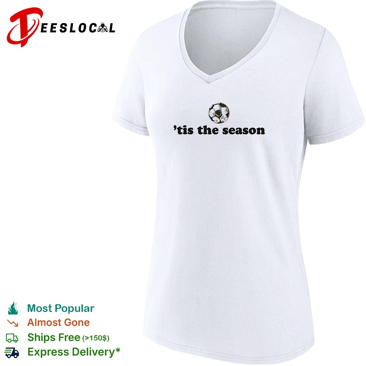 Tis the season soccer ball shirt
