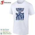 Towards a just peace feed teach house employ ECC hands holding tools and house shirt