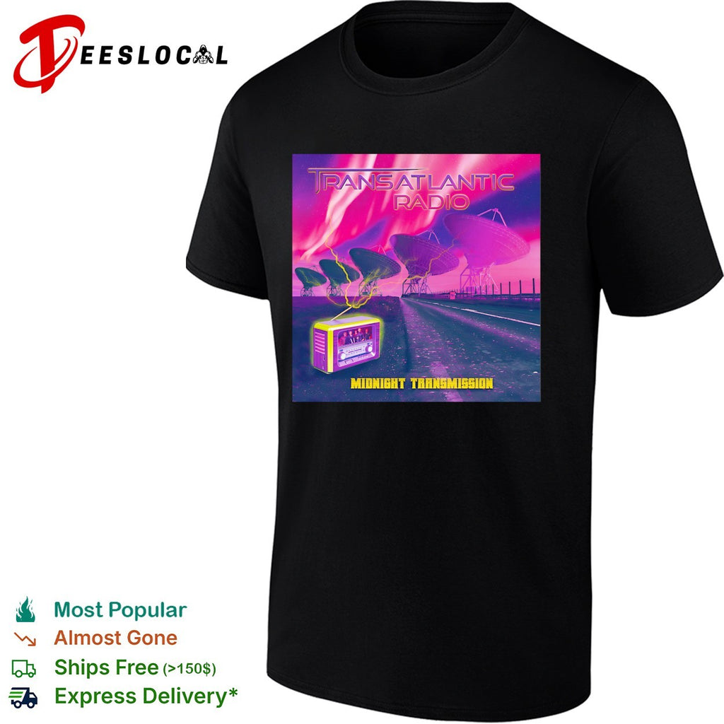 Transatlantic Radio Midnight Transmission satellite dishes shirt