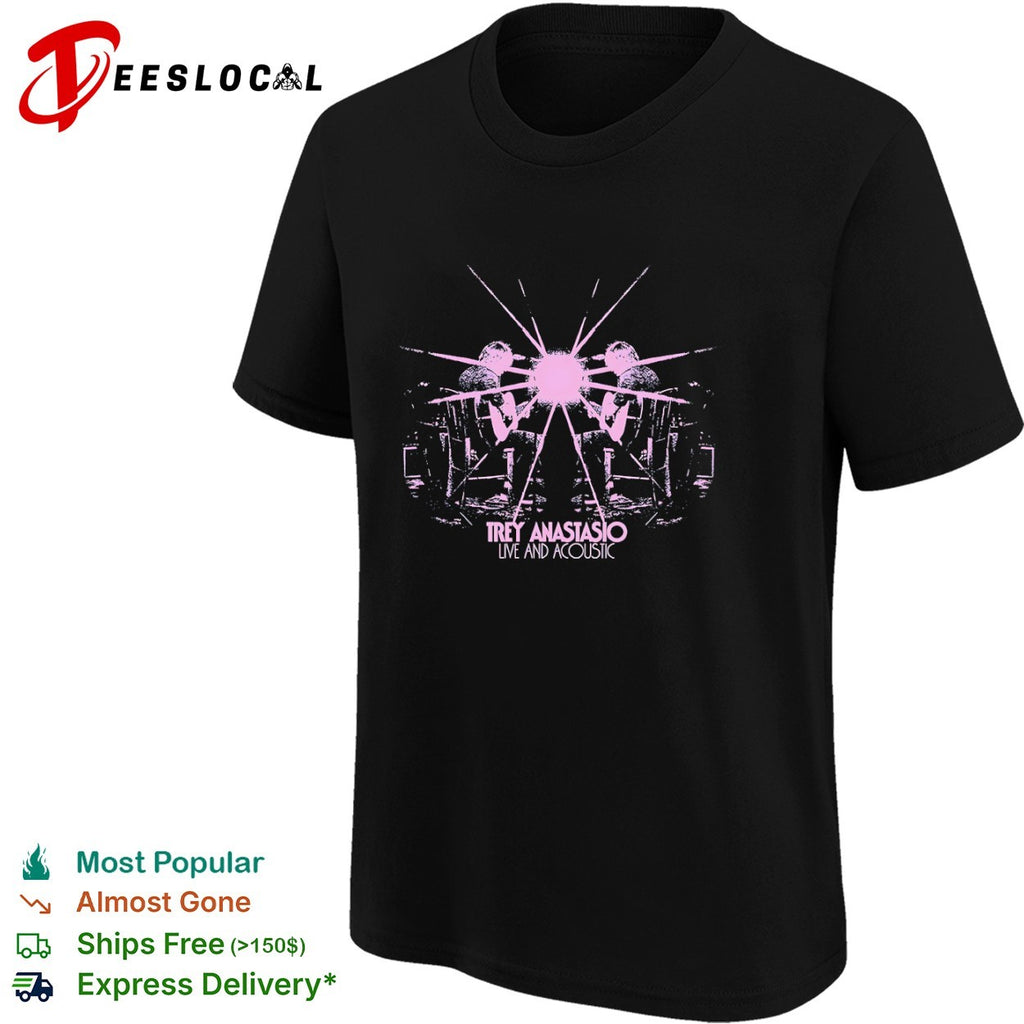 Trey Anastasio live and acoustic guitarist shirt