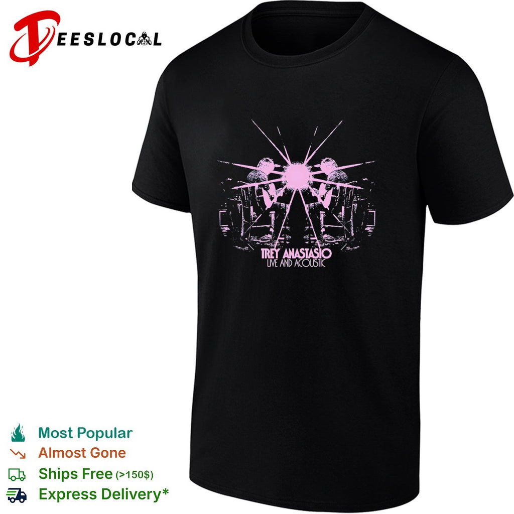 Trey Anastasio live and acoustic guitarist shirt