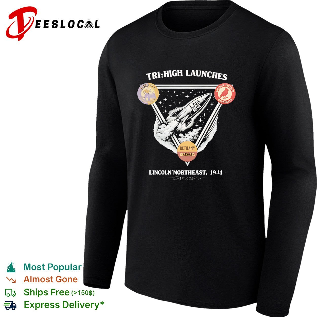 Tri High Launches Havelock Engineers Lincoln Jackson Cardinals Bethany Bearcats shirt