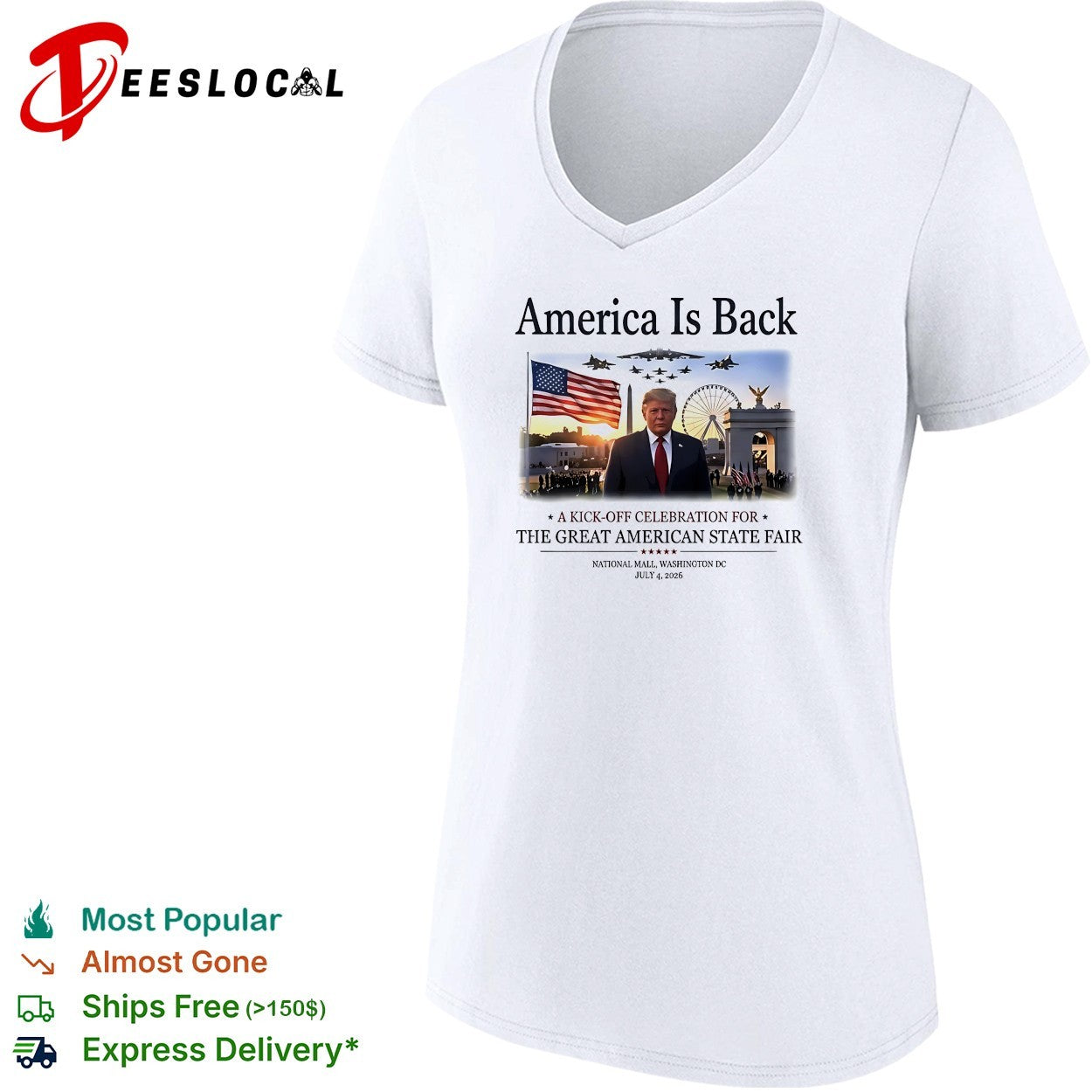 Trump America is back Great American State Fair National Mall Washington DC July 4 2026 shirt