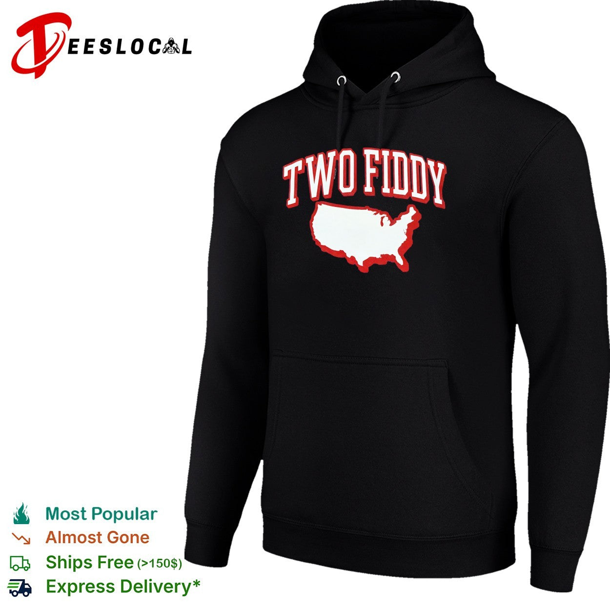 Two Fiddy Triple B USA map shirt
