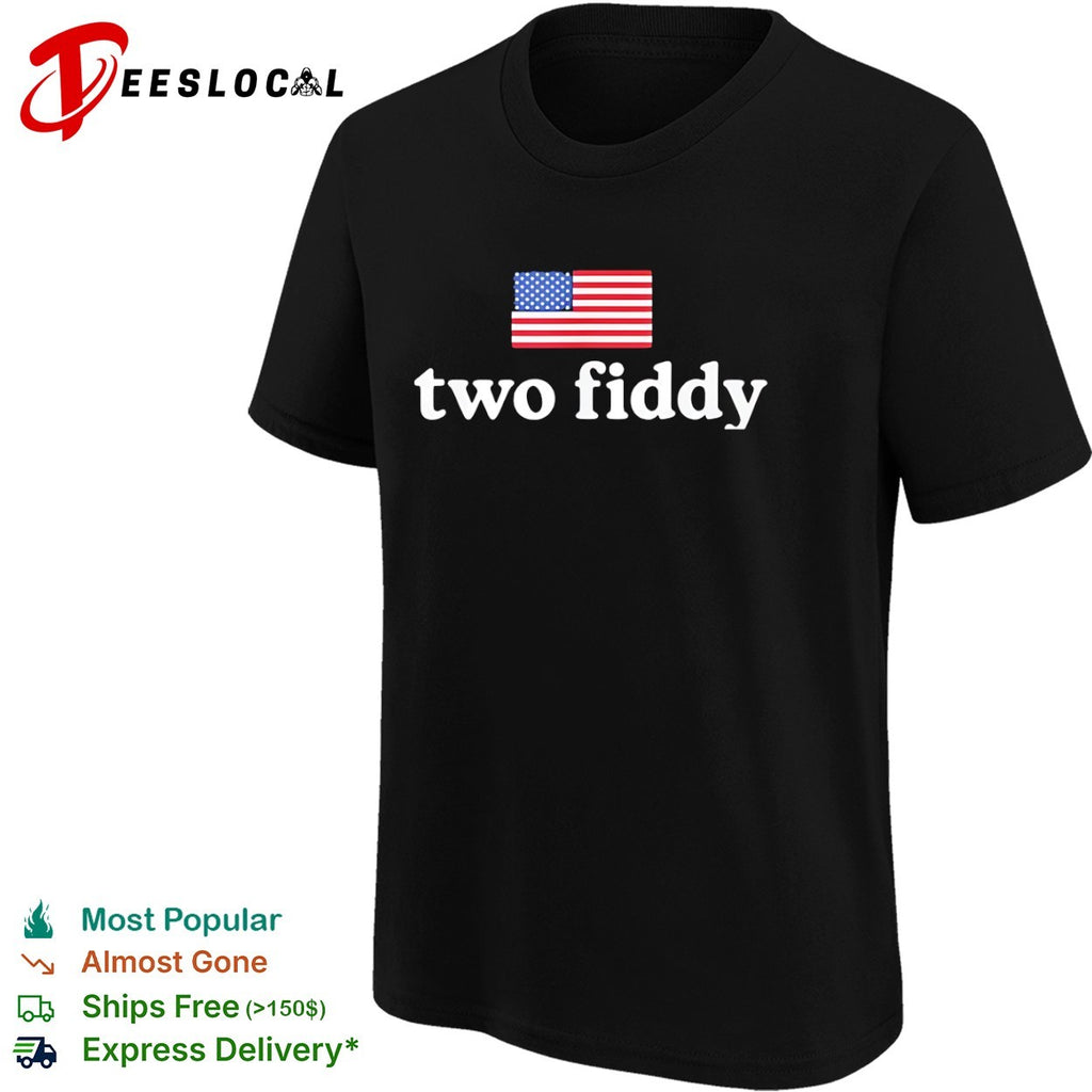 Two Fiddy USA flag Shirt
