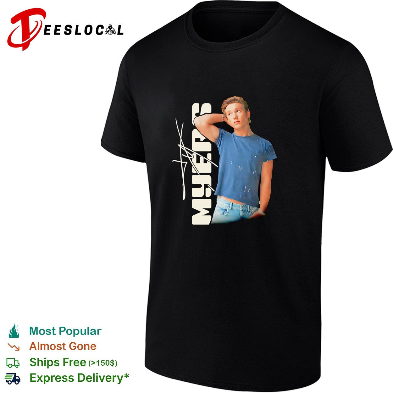 Ty Myers Black Photo Legal Tour signature shirt