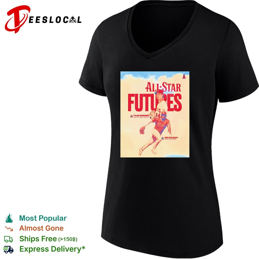 Tyler Bremner and Nelson Rada Los Angeles Angels All Star Futures MLB baseball shirt